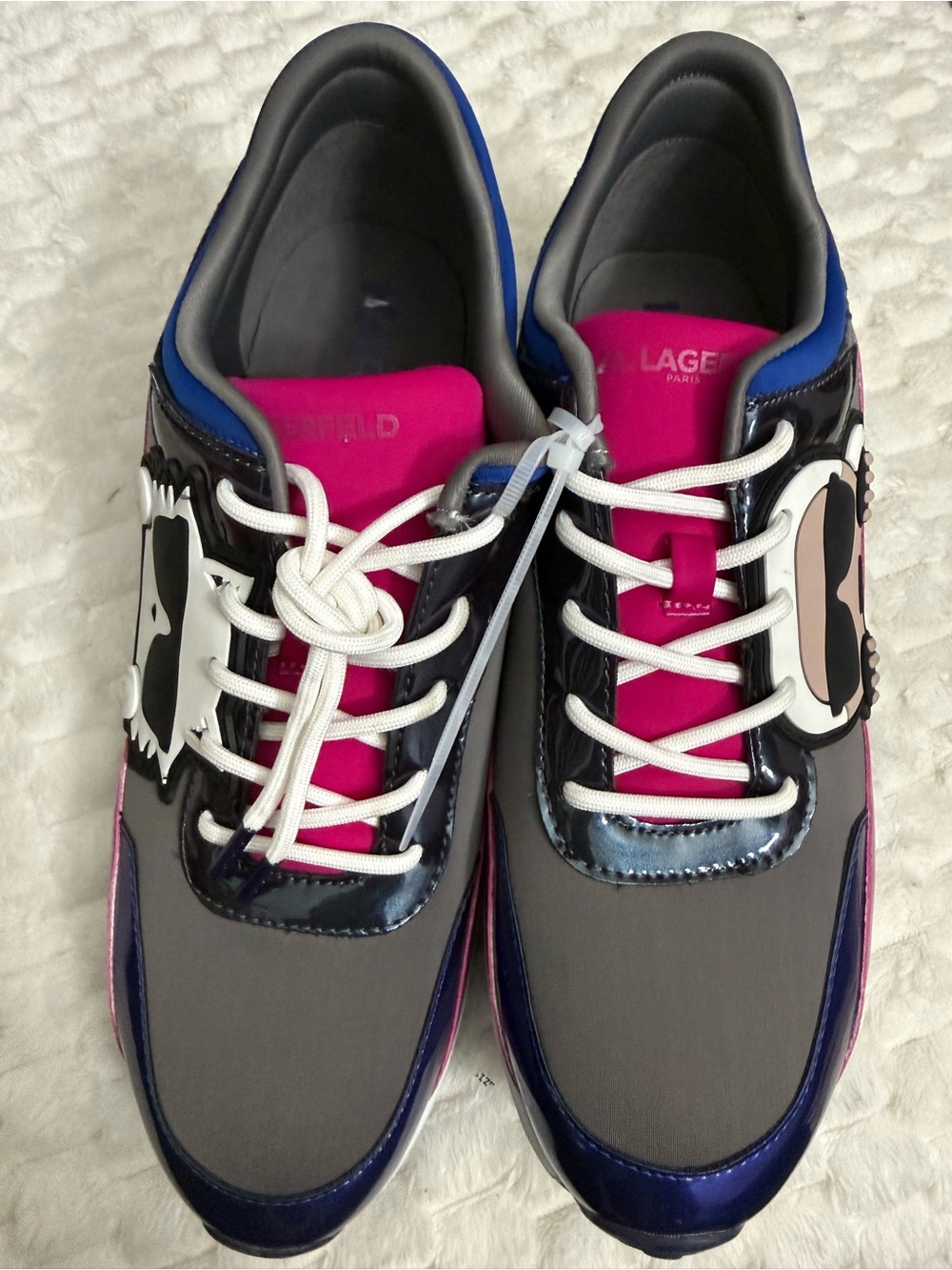 karl lagerfeld Paris Coty Sneaker In Cactus Flower/ Dark Slate Size:11 $150 - Picture 4 of 9